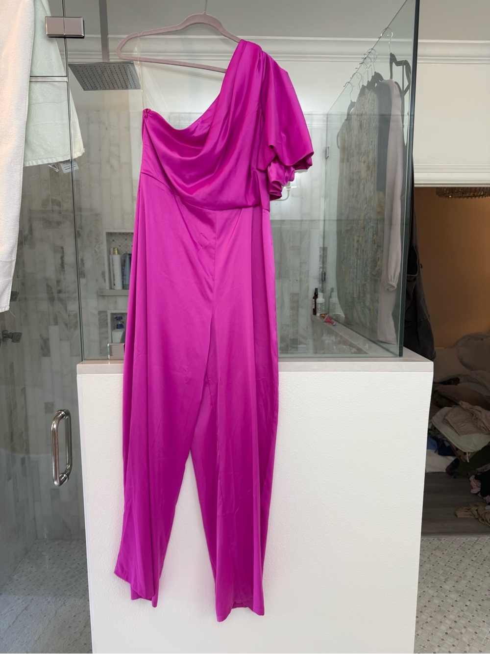 One shoulder jumpsuit Boohoo